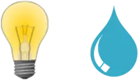 Lightbulb and Waterdrop icon
